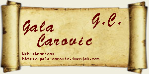 Gala Čarović vizit kartica